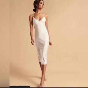 Abercrombie Lace-up Back Slip Midi Dress | Sz Large
